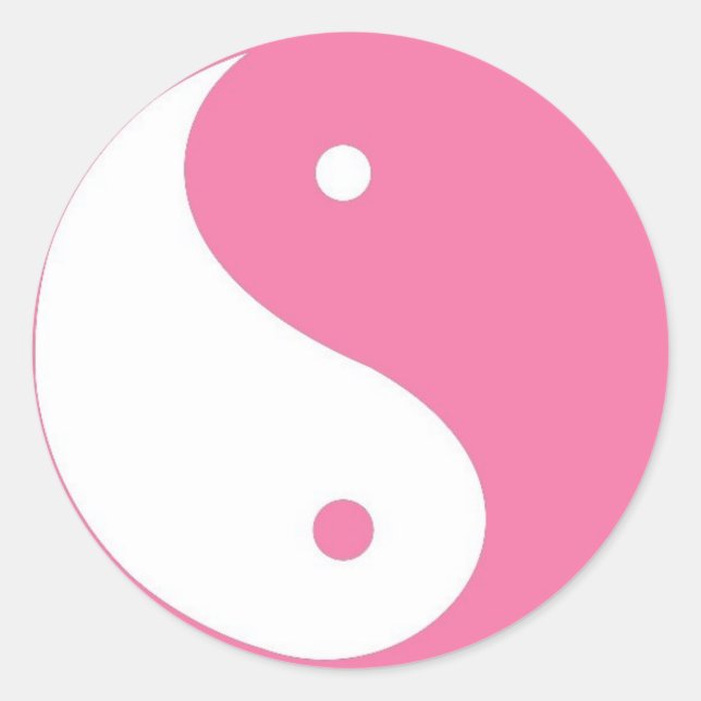 Adesivo Yin Yang Sticker Cor-de-rosa (Frente)