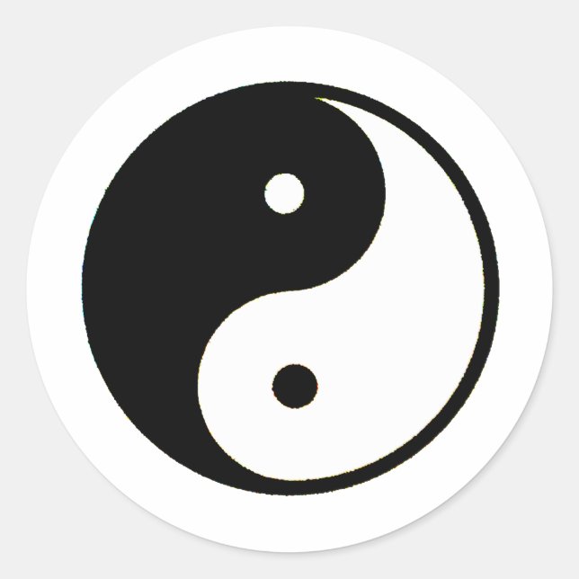 Adesivo Yin Yang transp O MUSEUM Zazzle Gifts (Frente)