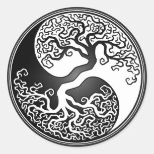 Adesivo Yin Yang Tree