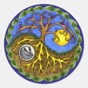 Adesivo Yin & Yang Tree e Badger