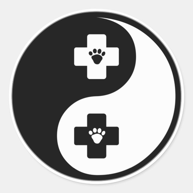Adesivo Yin Yang Veterinary Medicine (Frente)
