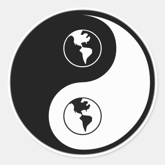 Adesivo Yin Yang World Domination (Frente)