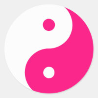 Yin Ying Taoism Sinal de Taijitu Chinês Rosa
