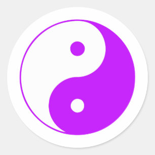 Adesivo Yin Ying Taoism Sinal de Taijitu Chinês Roxo
