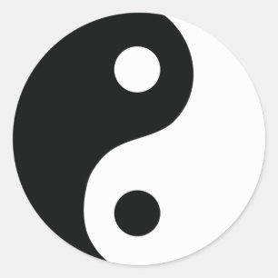 Adesivo ying e ícone de yang