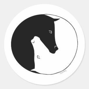 Adesivo Ying equestre Yang