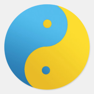 Adesivo Ying Yang - no estilo ucraniano