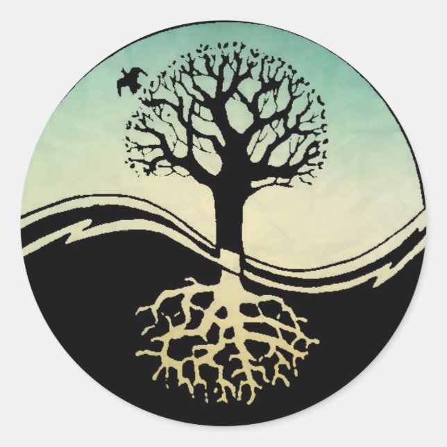 Adesivo Ying Yang Tree of Life (Frente)