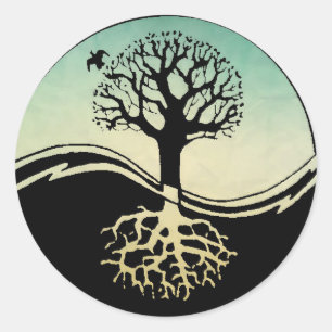 Adesivo Ying Yang Tree of Life