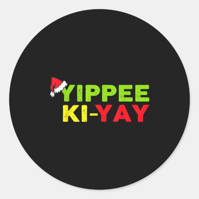 Adesivo Yippee-ki-yay Funny Christmas Xmas  (Frente)