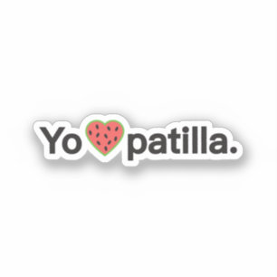 Adesivo Yo amo Patilla Custom-Cut Vinyl Sticker