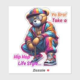 Adesivo "Yo Bro!" Estilo de vida HipHop - Estilo de Rap do