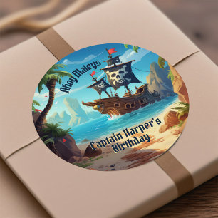 Adesivo Yo Ho Ho! Ilha de Aniversário do Paraíso dos Menin