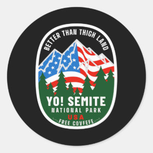 Adesivo Yo Semite National Park Engraçado Bandeira America