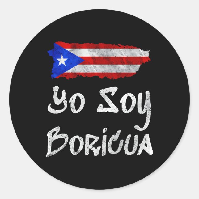 Adesivo Yo Soy Boricua Island Of Puerto Rico Flag Taino (Frente)