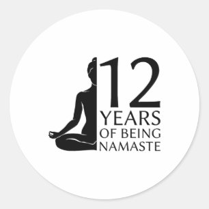 Adesivo Yoga 12 Anos Incrível Meditação Namaste 12º Aniver