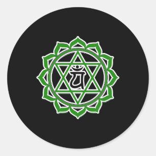 Adesivo Yoga Anahata Coração Verde Chakra