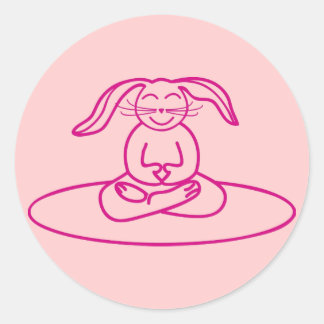 Adesivo Yoga Bunny - Sticker Rosa