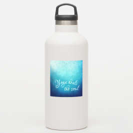 Adesivo Yoga cura o texto da alma com Blue Mandala