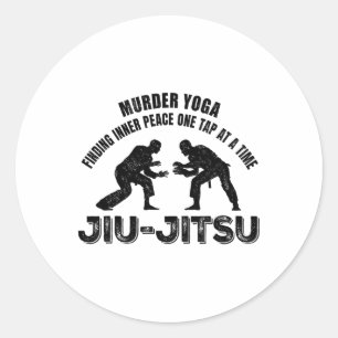 Adesivo Yoga de Assassinato Paz Interior Jiu-jitsu Engraça