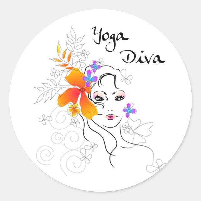 Adesivo Yoga Diva (Frente)