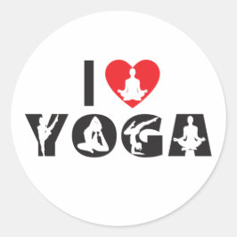 Adesivo Yoga - Eu Amo Yoga