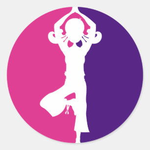 Adesivo Yoga Girl Silhouette Sticker