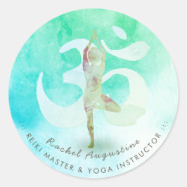 Adesivo Yoga Instrutor Meditation Pose Om - Endereço