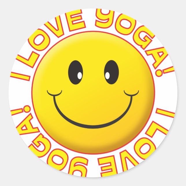 Adesivo Yoga Love Smile (Frente)