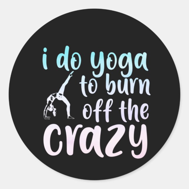Adesivo Yoga Lover | Faço Ioga Para Queimar (Frente)