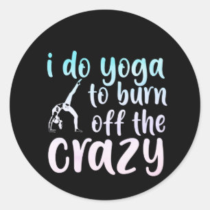 Adesivo Yoga Lover   Faço Ioga Para Queimar