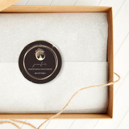 Adesivo Yoga Mindthing Terapista Couto Dourado Preto Branc