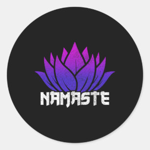 Adesivo Yoga Namaste Buda Flor de Lótus Budismo Iogue Pres