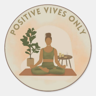 Adesivo Yoga Pegatina/Stickers Vive en Positivo