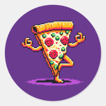 Yoga Pizza: Fatia de 8 Bits em Arte Humorosa de Pi