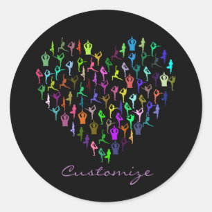 Adesivo Yoga Poses Heart Thunder_Cove