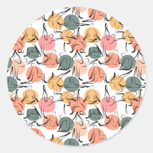 Adesivo Yoga poses pattern Yoga seamless pattern 13
