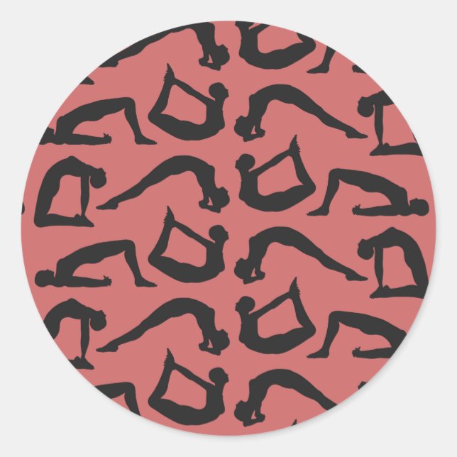 Adesivo Yoga Positions Silhouettes (Frente)