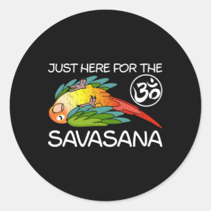 Adesivo Yoga Savasana Parrot Green Cheek Eapple Conure