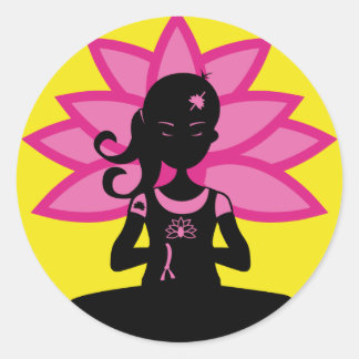 Adesivo Yoga Silhouette Sticker Simples