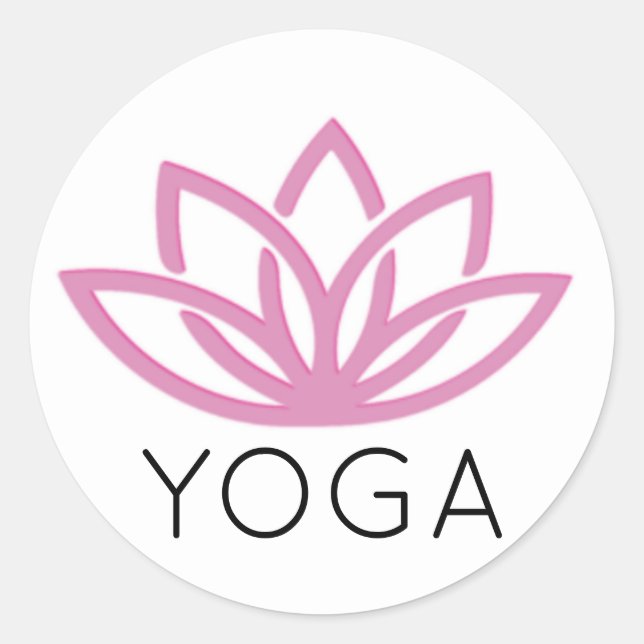 Adesivo Yoga Simple Lotus Sticker (Frente)