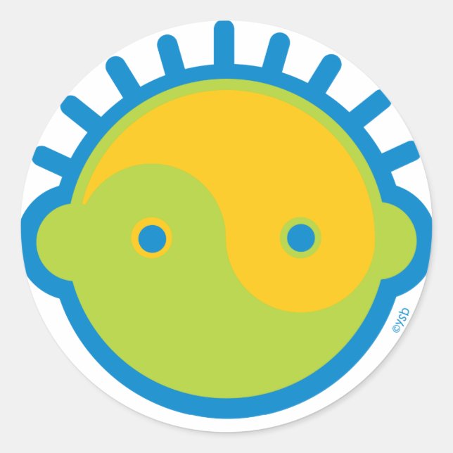 Adesivo Yoga Speak Baby : Big Boy Yin-Yang (Frente)