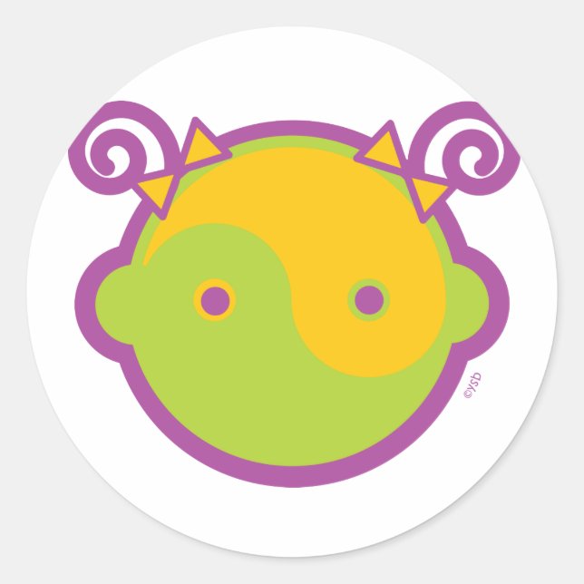 Adesivo Yoga Speak Baby : Garota Grande Yin-Yang (Frente)