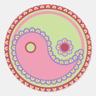 Adesivo Yoga Speak Baby : Paisley Yin-Yang Símbolo