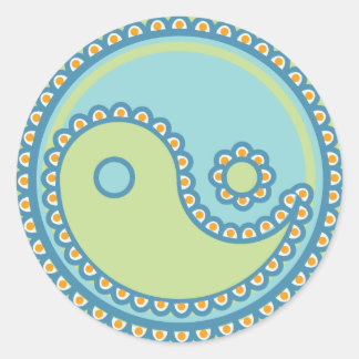 Adesivo Yoga Speak Baby : Paisley Yin-Yang Símbolo