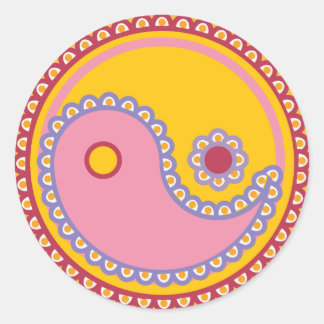 Adesivo Yoga Speak Baby : Paisley Yin-Yang Símbolo