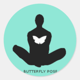 Adesivo Yogamoji™ Butterfly Pose Sticker