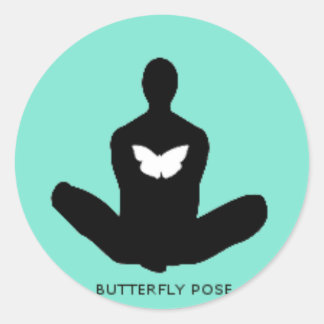 Adesivo Yogamoji™ Butterfly Pose Sticker