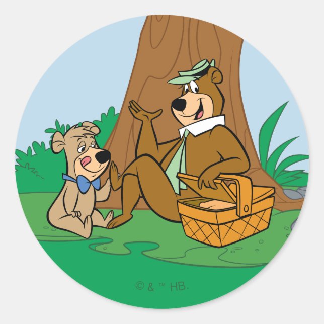 Adesivo Yogi Bear e Boo Picnic Snack (Frente)