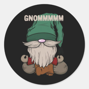 Adesivo Yogi Gnomo Divertido Gnommmmm Design de Yoga Pose 